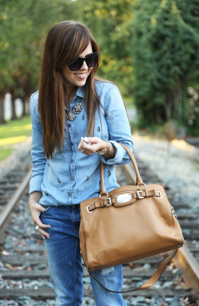 denim on denim. - dress cori lynn