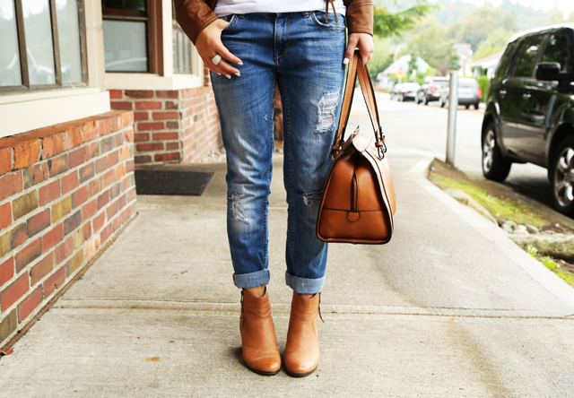 boyfriend jeans and booties