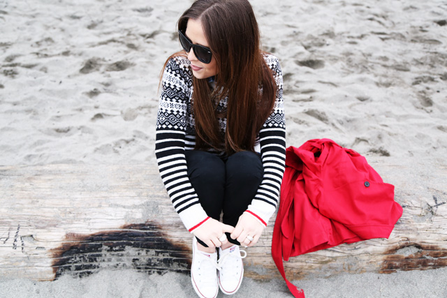 sweaters sneakers and sand