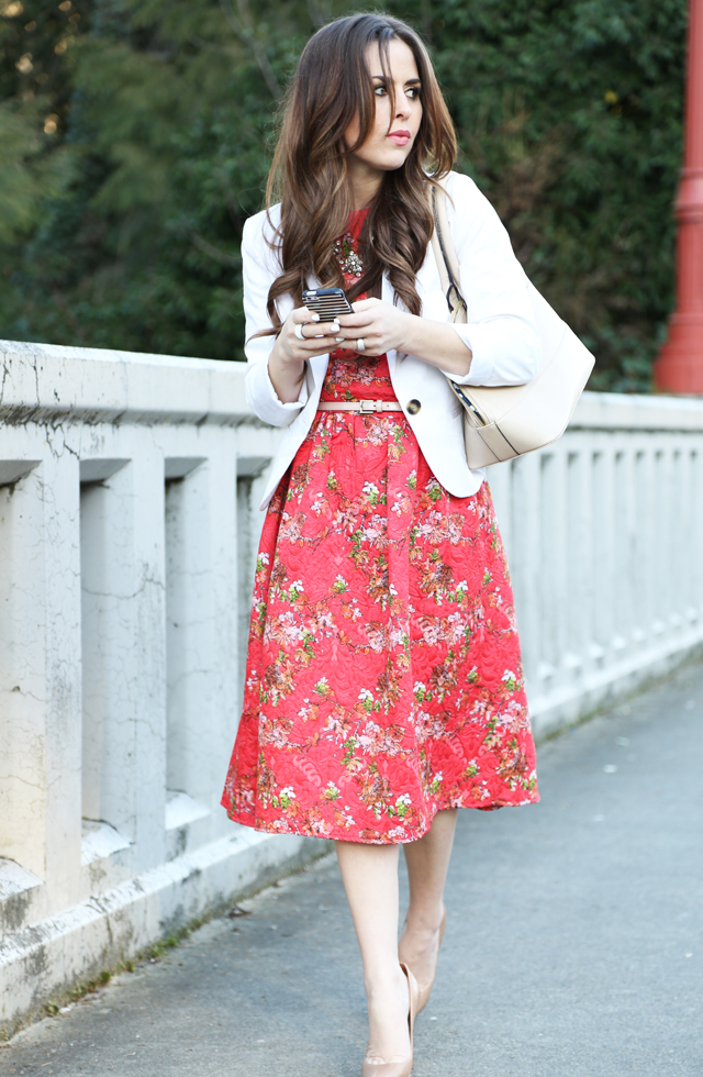 fit and flare floral dress