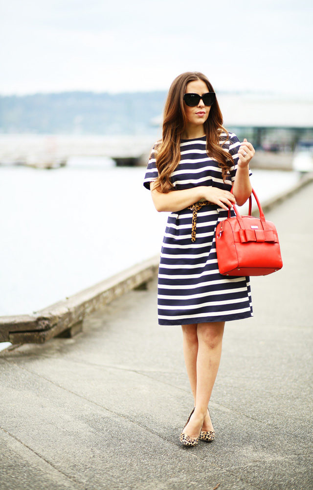 leopard stripe dress