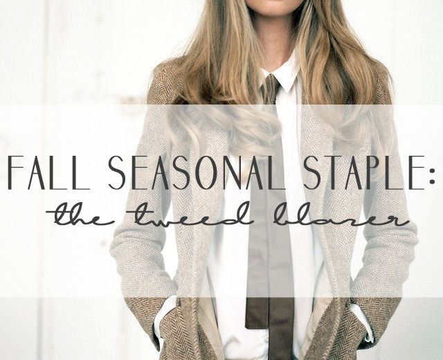 FALL SEASONAL STAPLE- tweed blazer