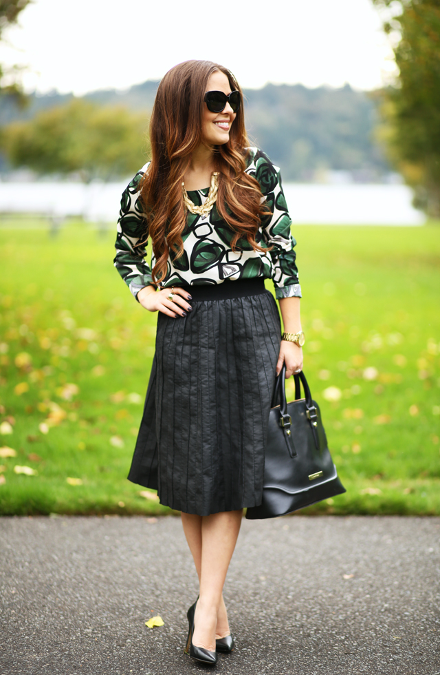 black and green outfit