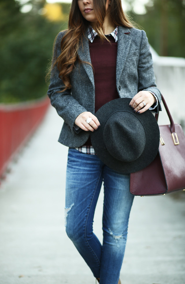 layered outfit for fall - dress cori lynn