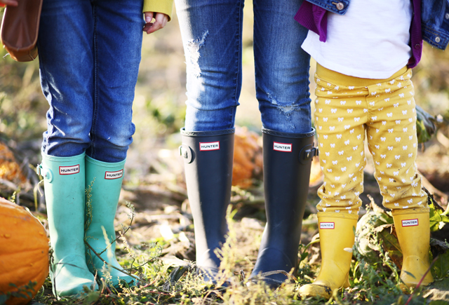 kids yellow hunter boots