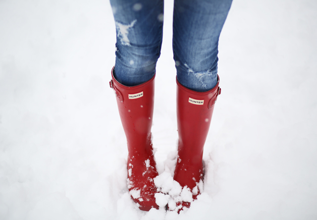 hunters in the snow