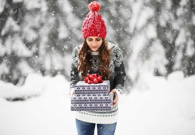 perfect winter snow outfit - dress cori lynn