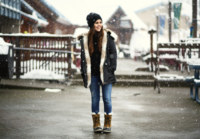 perfect winter snow outfit - dress cori lynn