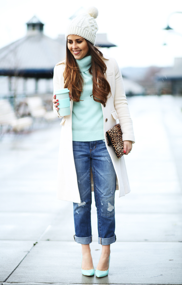 mint sweater outfit