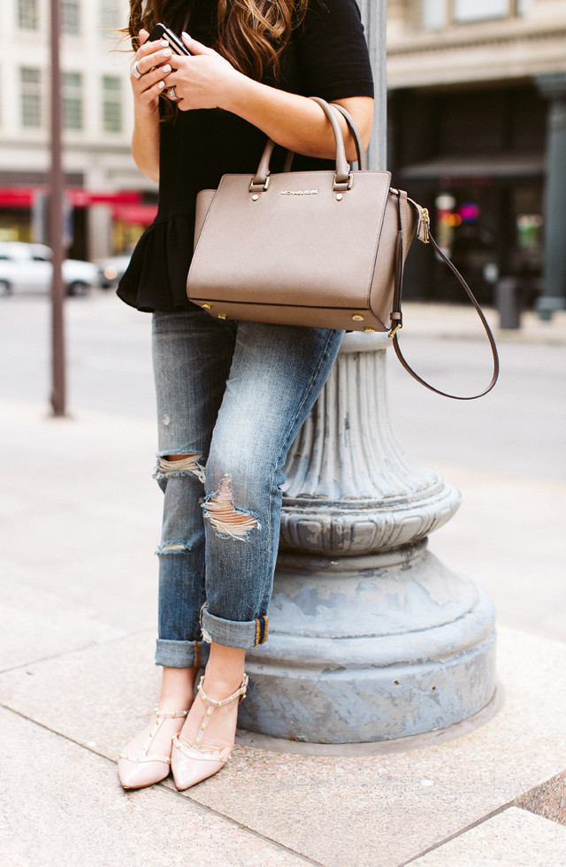 Outfit Post & Mini Review of the Michael Kors Selma Handbag