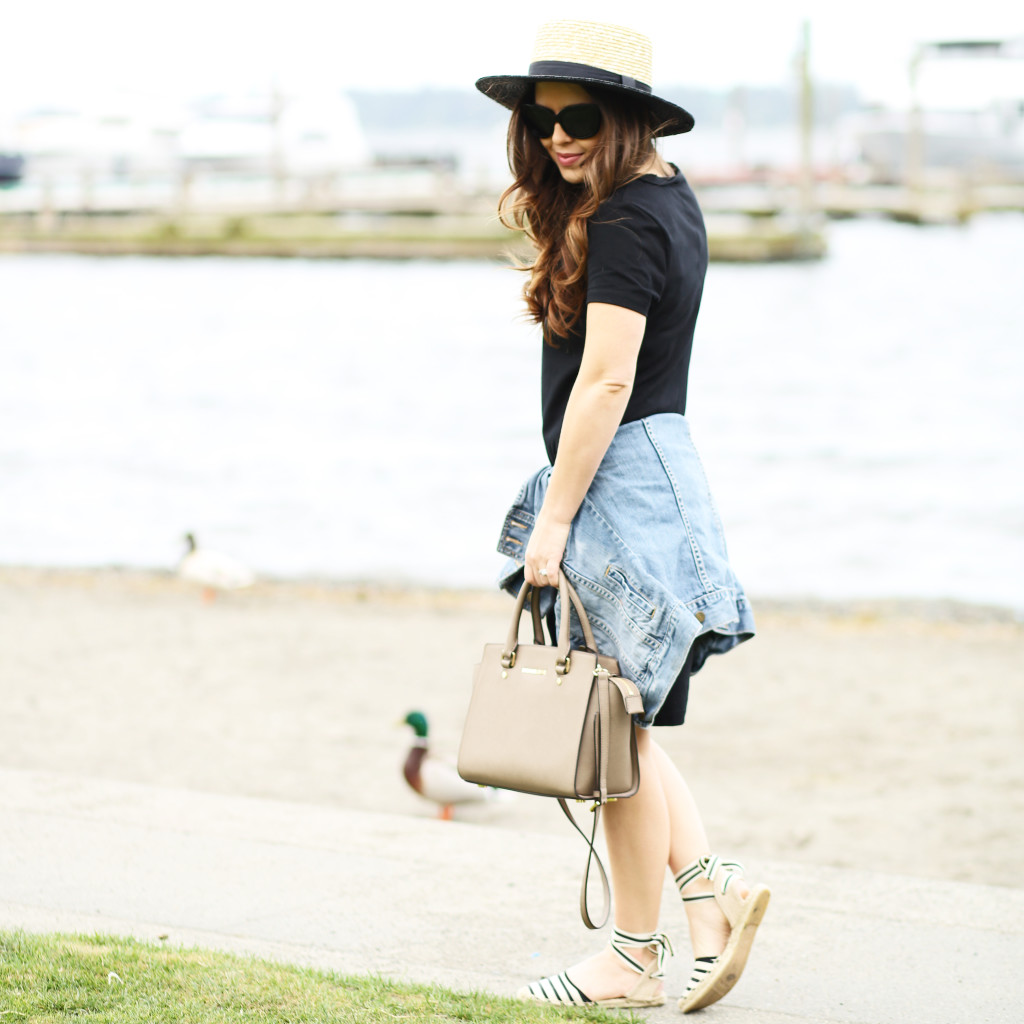 to a tee: an easy way to style a t-shirt dress. - dress cori lynn