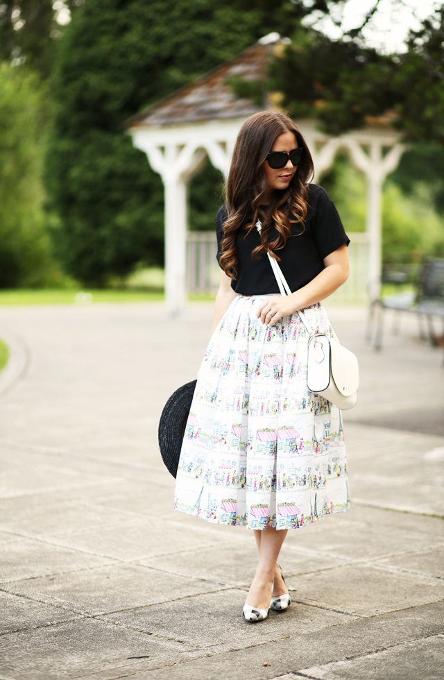 french skirt with gingham shoes