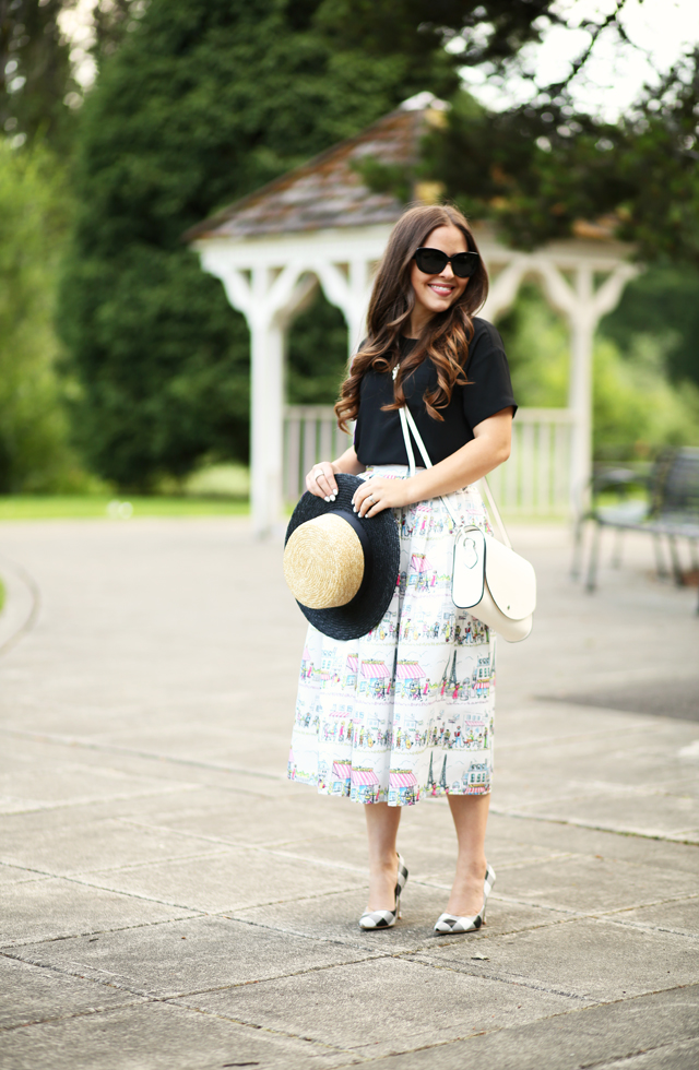 paris skirt with gingham shoes