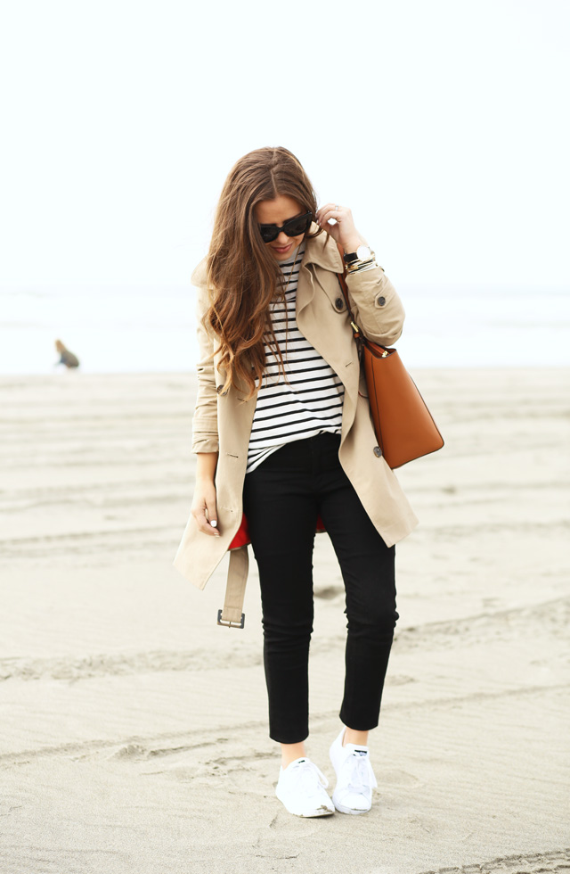 black-jeans-striped-shirt-trench-coat