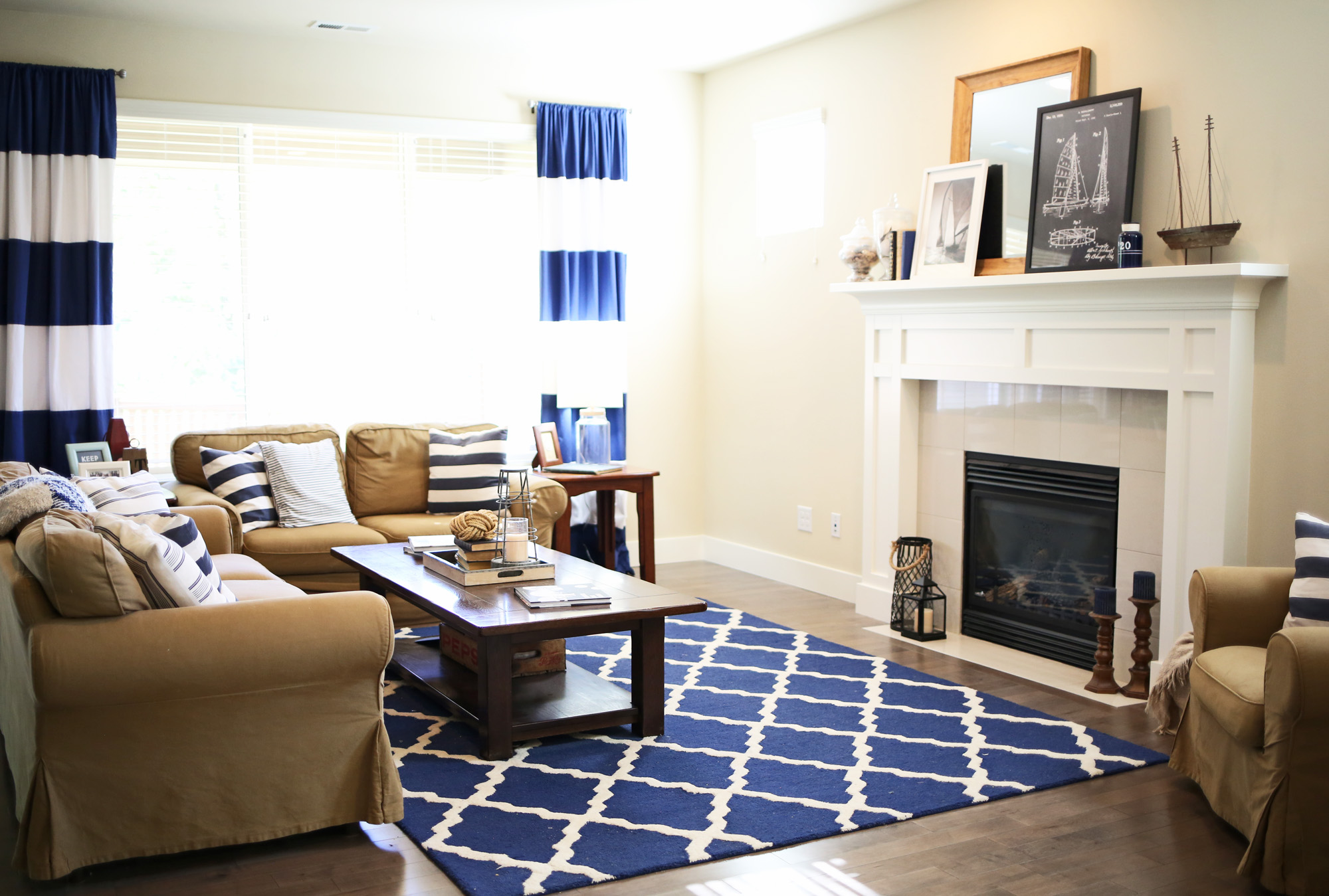 updating our nautical living room. - dress cori lynn