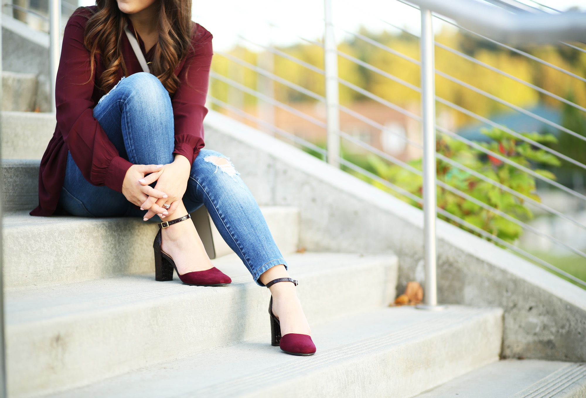 Payless hot sale burgundy shoes