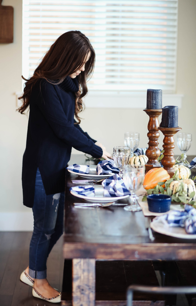 farmhouse inspired thanksgiving table. - dress cori lynn