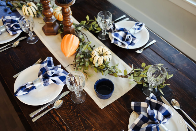 farmhouse inspired thanksgiving table. - dress cori lynn