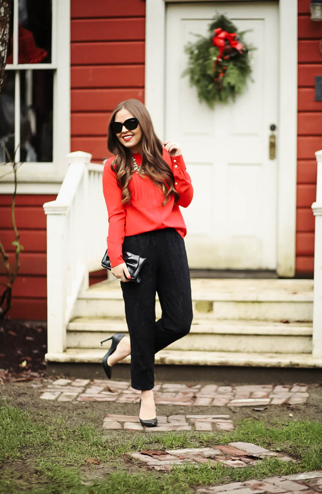red-j-crew-top-and-black-lace-pants-5