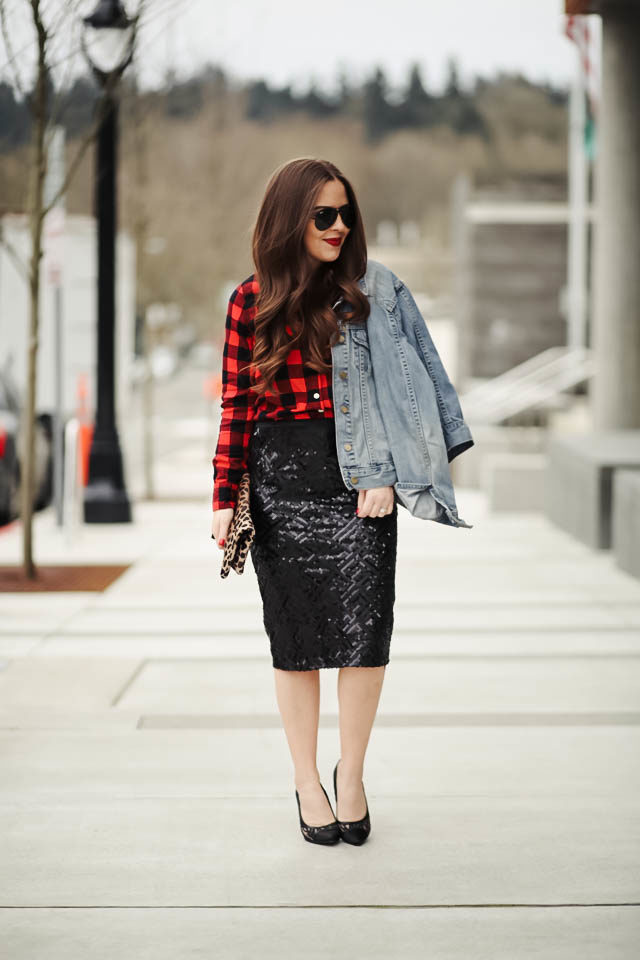 old-navy-plaid-shirts-clare-v-leopard-clutch — bows & sequins