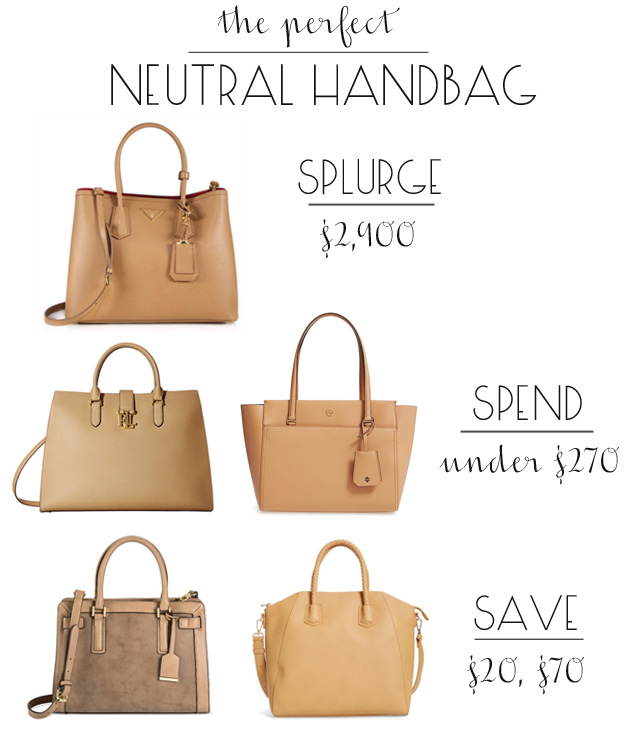 splurge, spend, save: the perfect neutral handbag. - dress cori lynn