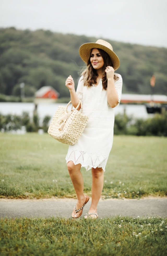 look for less: white eyelet summer dress. - dress cori lynn