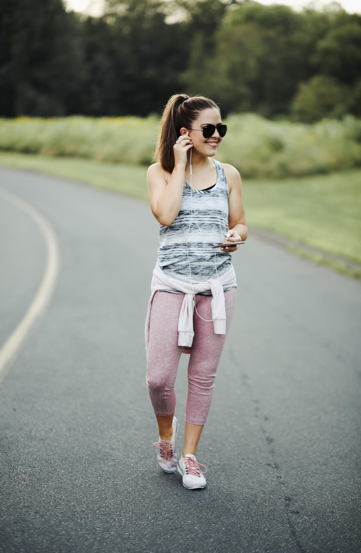 Pink workout outfit