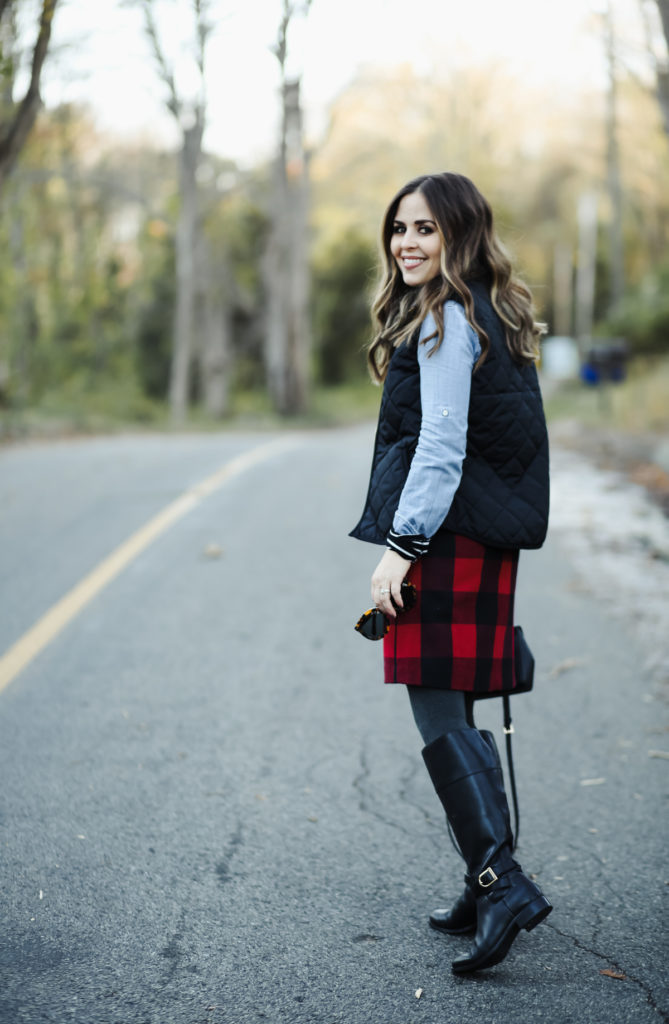 buffalo check my favorite fall winter print. dress cori lynn