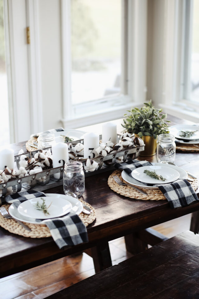 modern farmhouse thanksgiving tablescape - dress cori lynn