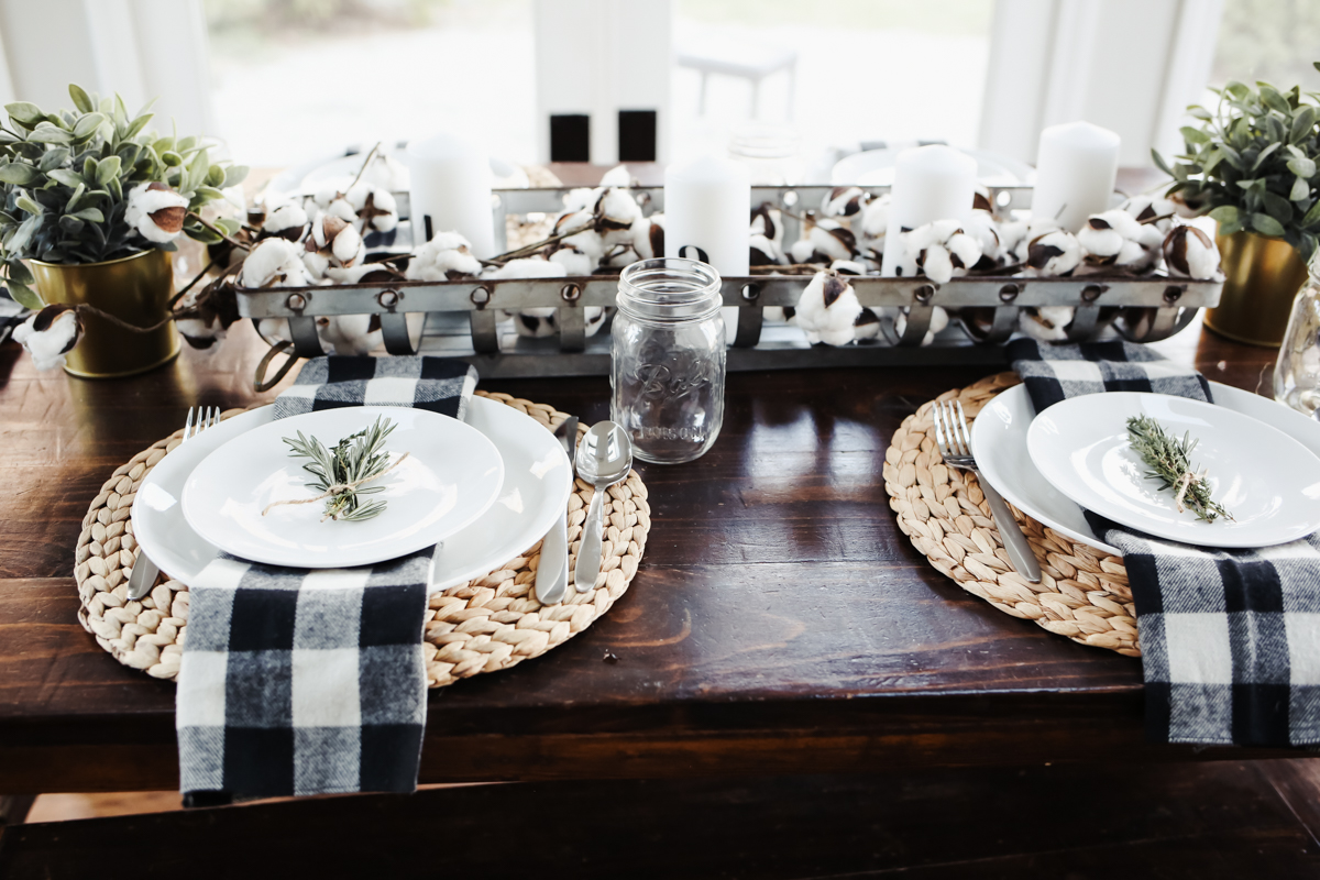 modern farmhouse thanksgiving tablescape - dress cori lynn