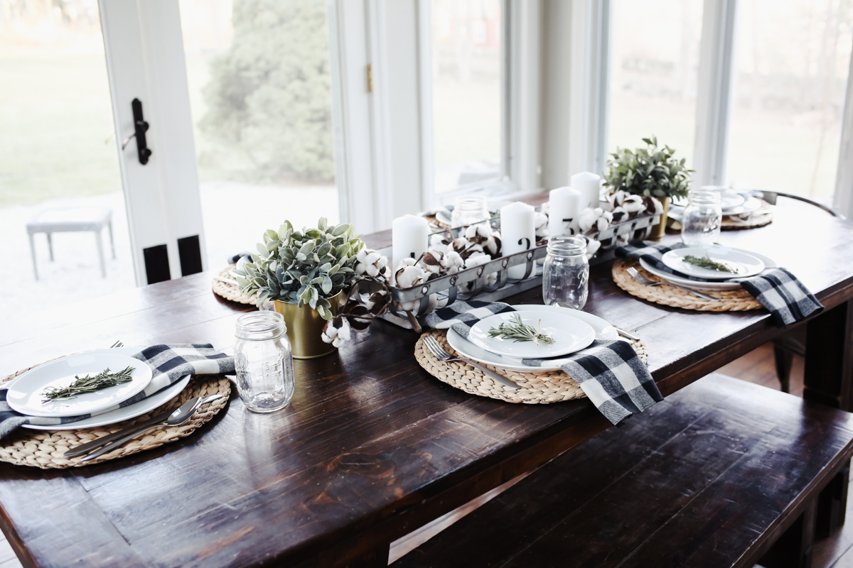 modern farmhouse thanksgiving tablescape - dress cori lynn