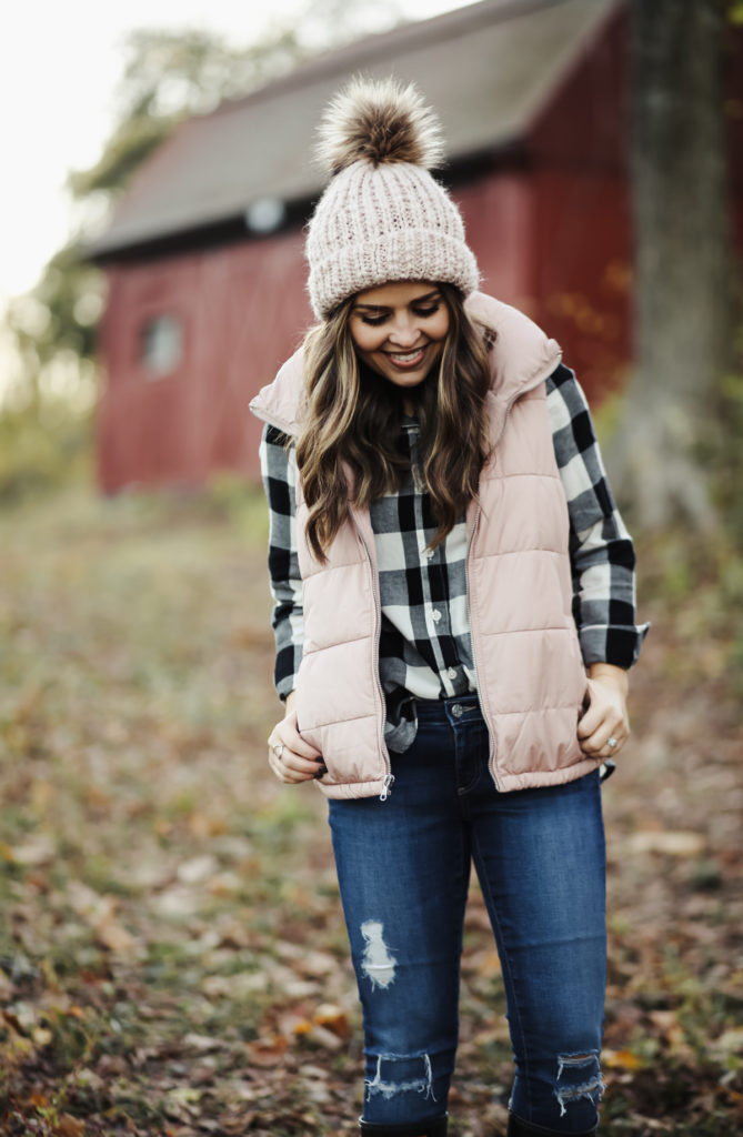 cozy outfits series: puffer vests. - dress cori lynn