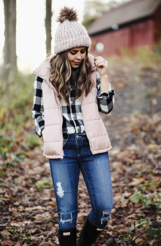 cozy outfits series: puffer vests. - dress cori lynn