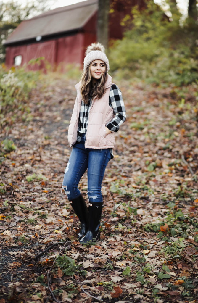 cozy outfits series: puffer vests. - dress cori lynn