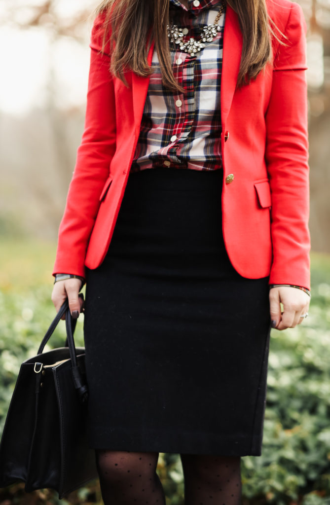 Black pencil shop skirt christmas outfit