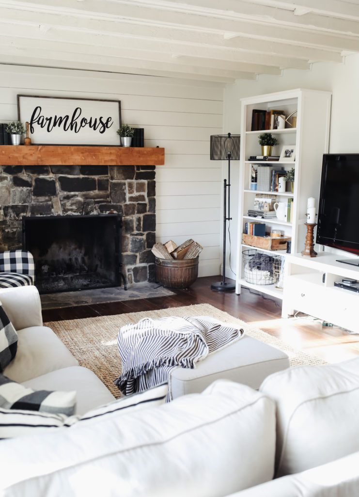 modern farmhouse family room  update dress cori lynn