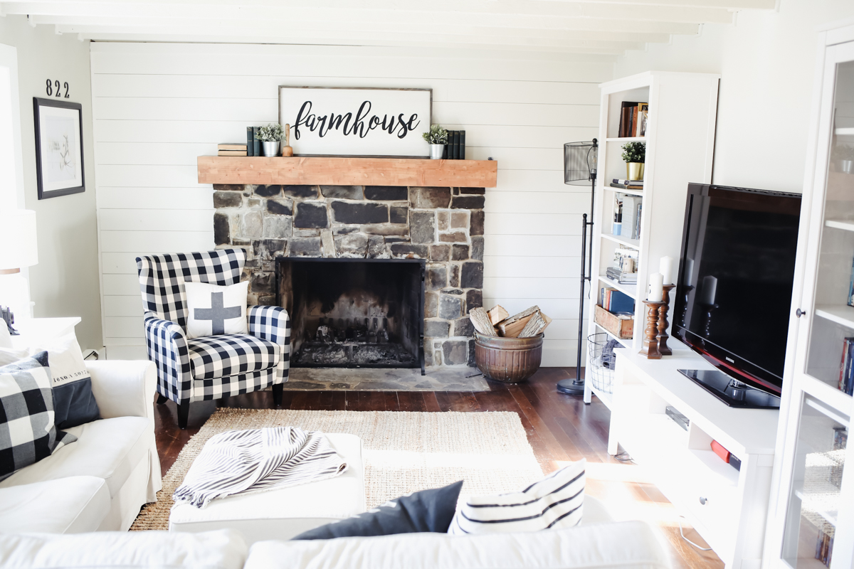 modern farmhouse family room  update dress cori lynn