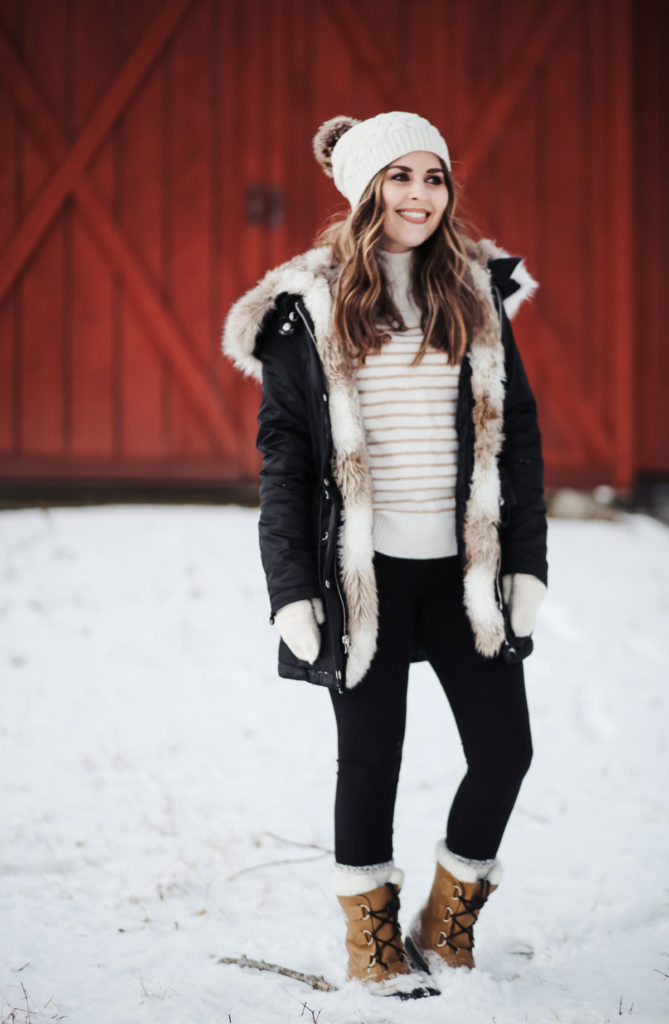 perfect winter snow outfit - dress cori lynn