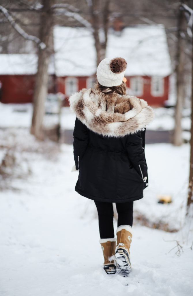 perfect winter snow outfit - dress cori lynn