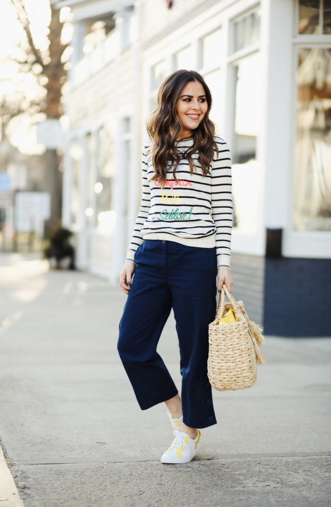 Talbots Sailor Jeans in White