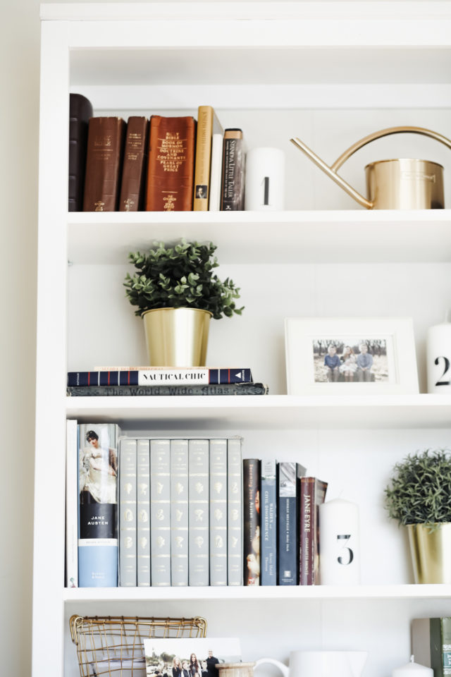 how to style a bookcase. - dress cori lynn