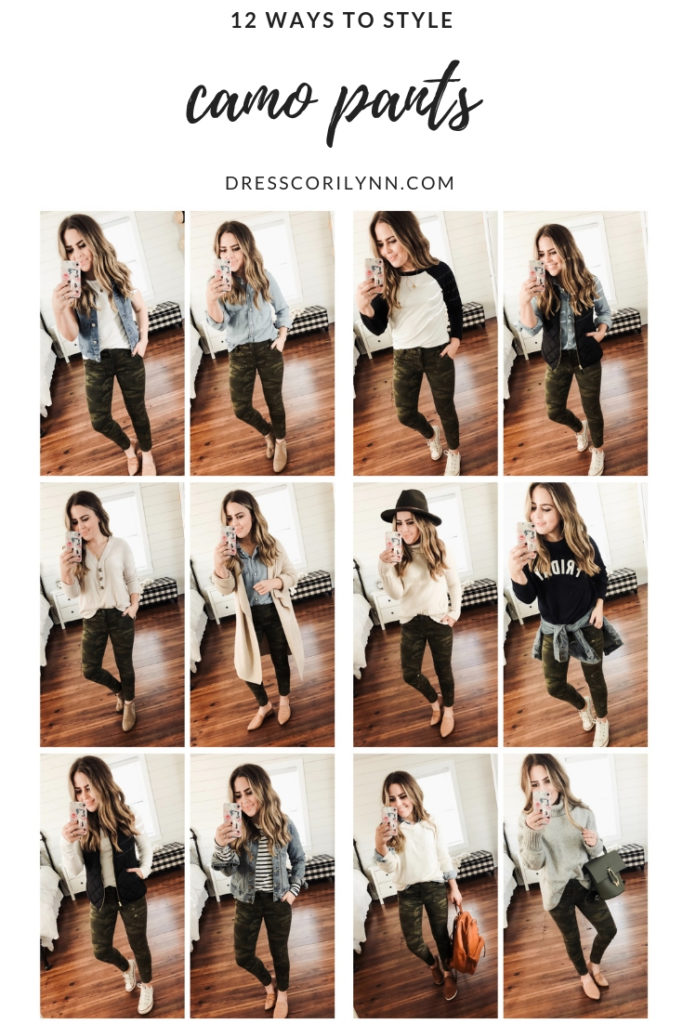 12 ways to style camo pants for fall. - dress cori lynn