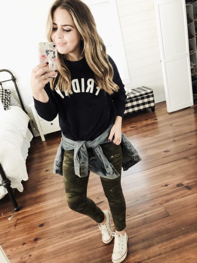 12 ways to style camo pants for fall. - dress cori lynn