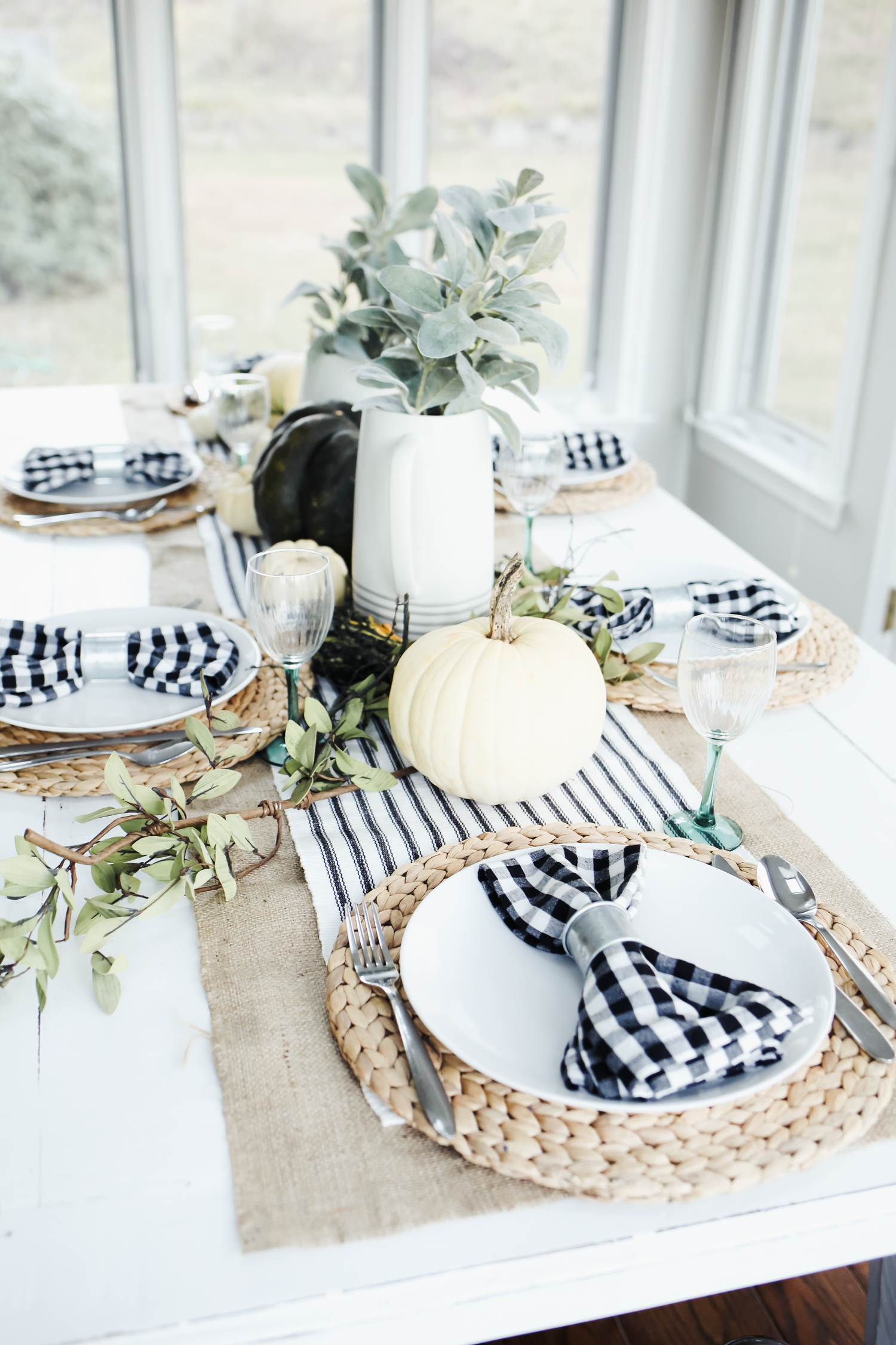 modern farmhouse thanksgiving tablescape. - dress cori lynn