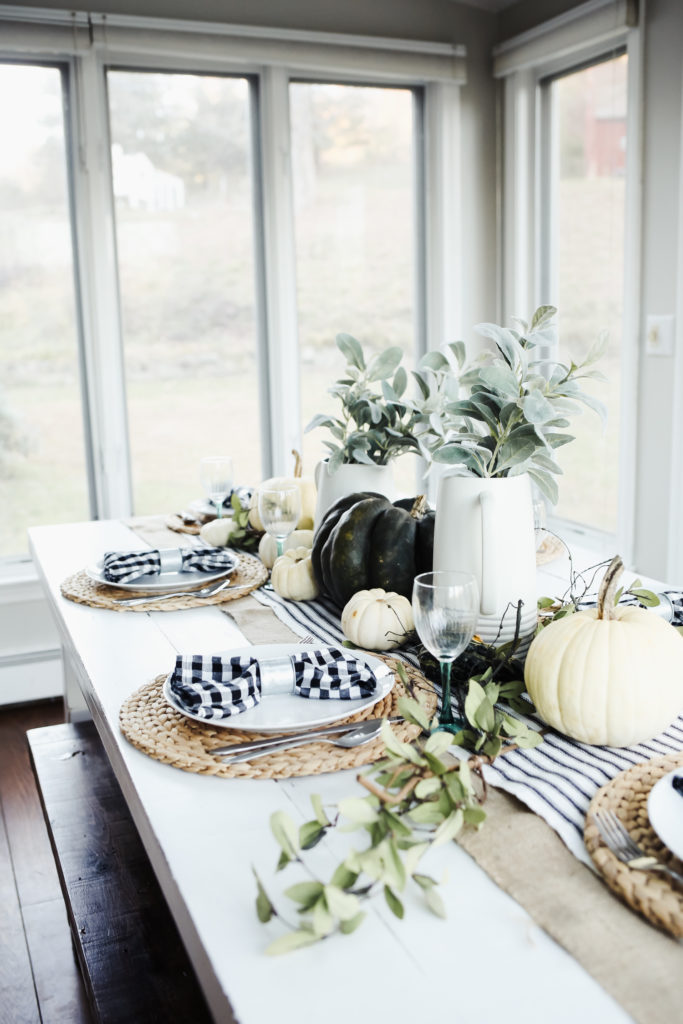 modern farmhouse thanksgiving tablescape. - dress cori lynn