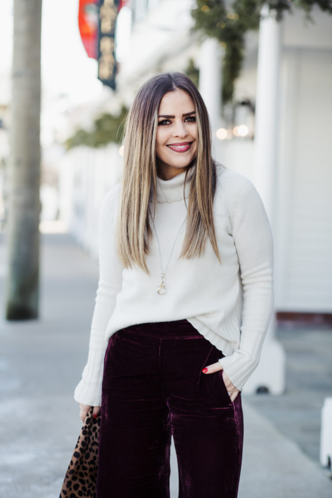 2 easy ways to style velvet pants. - dress cori lynn