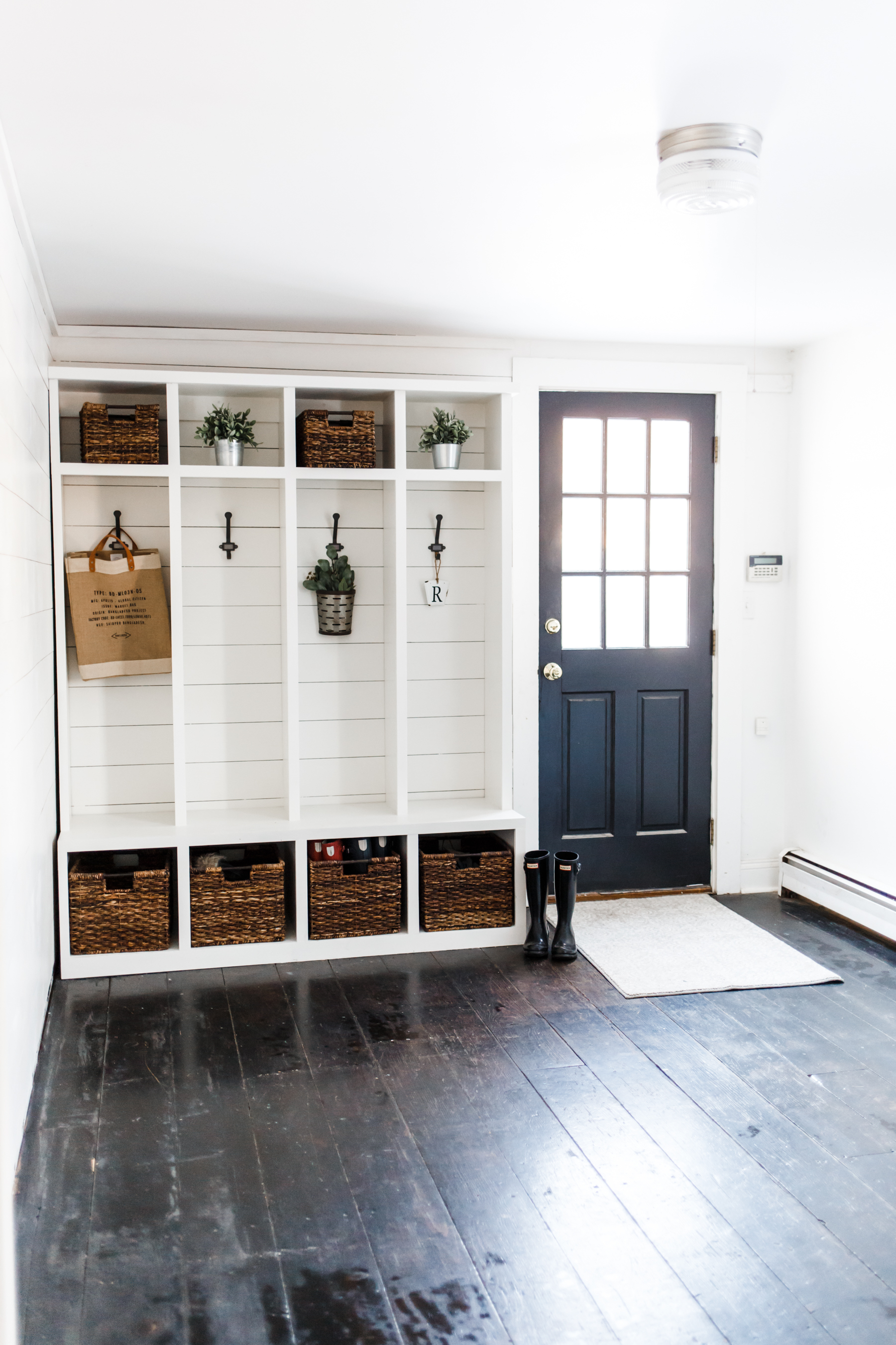  Modern  Farmhouse  Mudroom  makeover phase 1 dress cori lynn