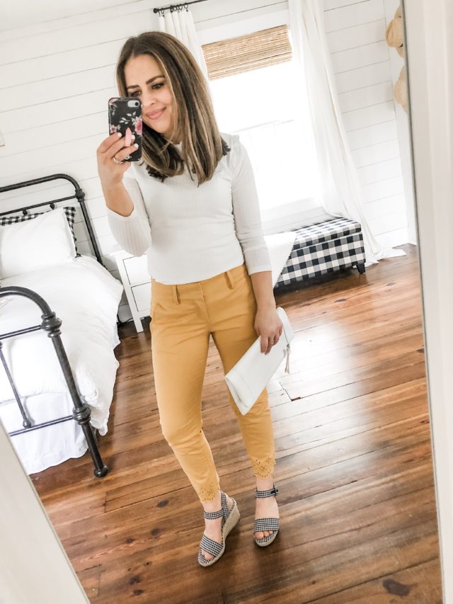 10 ways to style mustard pants. - dress cori lynn