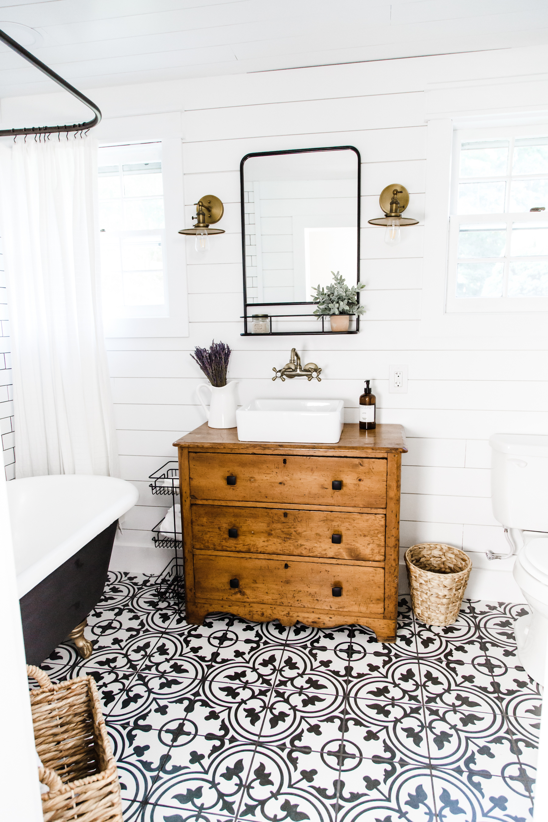 Our Modern Farmhouse Bathroom Remodel Dress Cori Lynn