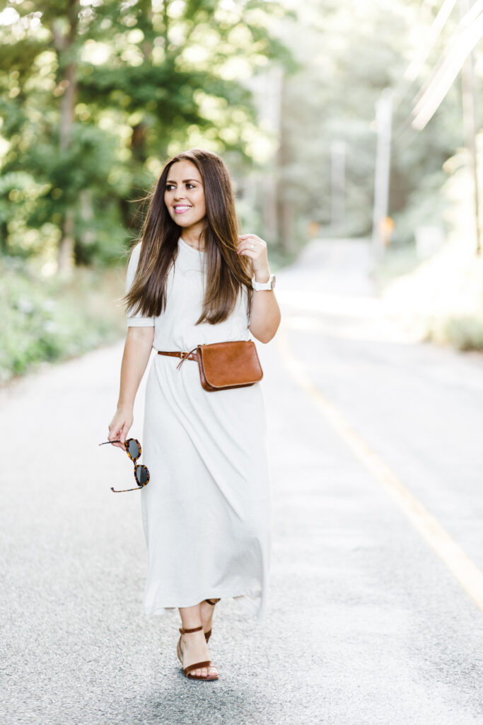 red long t shirt dress